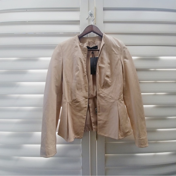 Zara REAL Leather Fall Jacket - Picture 7 of 8